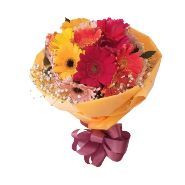 mixed color gerbera bouquet