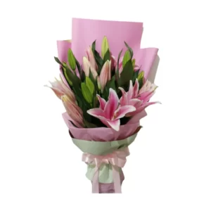 pink lily bouquet