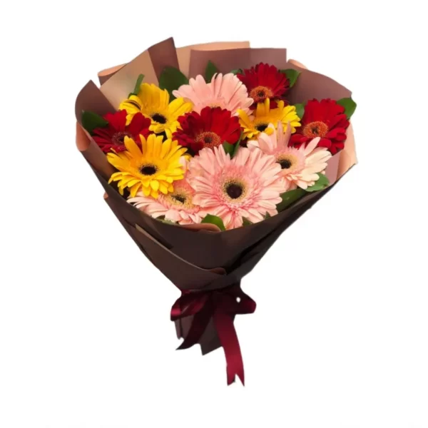 assorted color gerberas bouquet