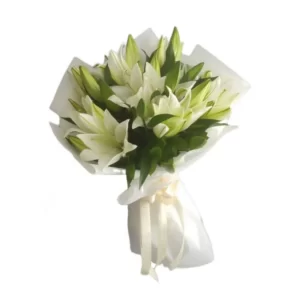 white lily bouquet