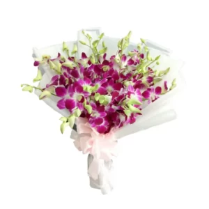 purple orchid bouquet