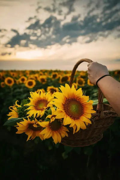 flowers-for-anniversary-sunflowers-in-a-basket
