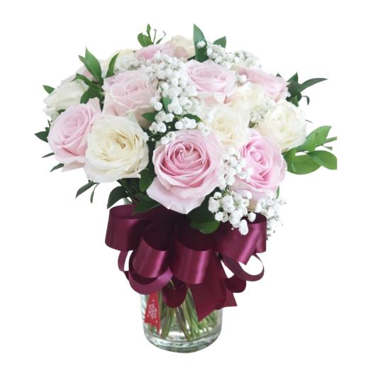 roses in vase bliss harmony