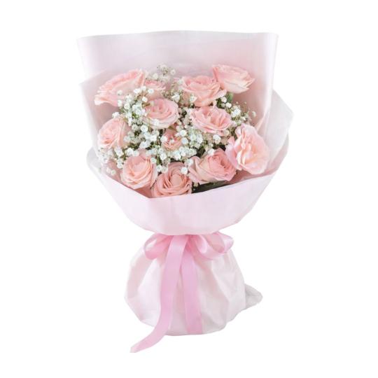 pink roses bouquet pink serenity