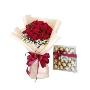 combo flowers chocolates velvet desire
